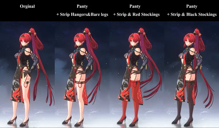 鳴潮 吟霖 Yinlin Yinlin Panty&amp;StrapHanger+Stockings mod