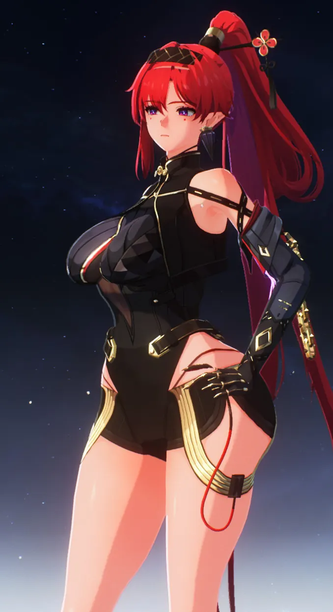 鳴潮 吟霖 Yinlin Thicc Yinlin + no skirt mod
