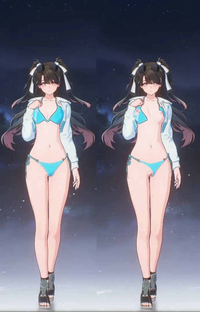 鳴潮 折枝 Zhezhi Zhezhi - Cut-out swimsuit (Toggle H) mod
