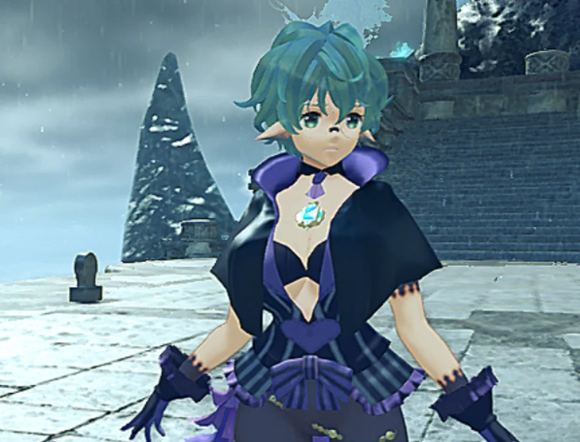 ゼノブレイド2 サイカのマント衣装を胸サイズ拡大・ブラ削除 mod