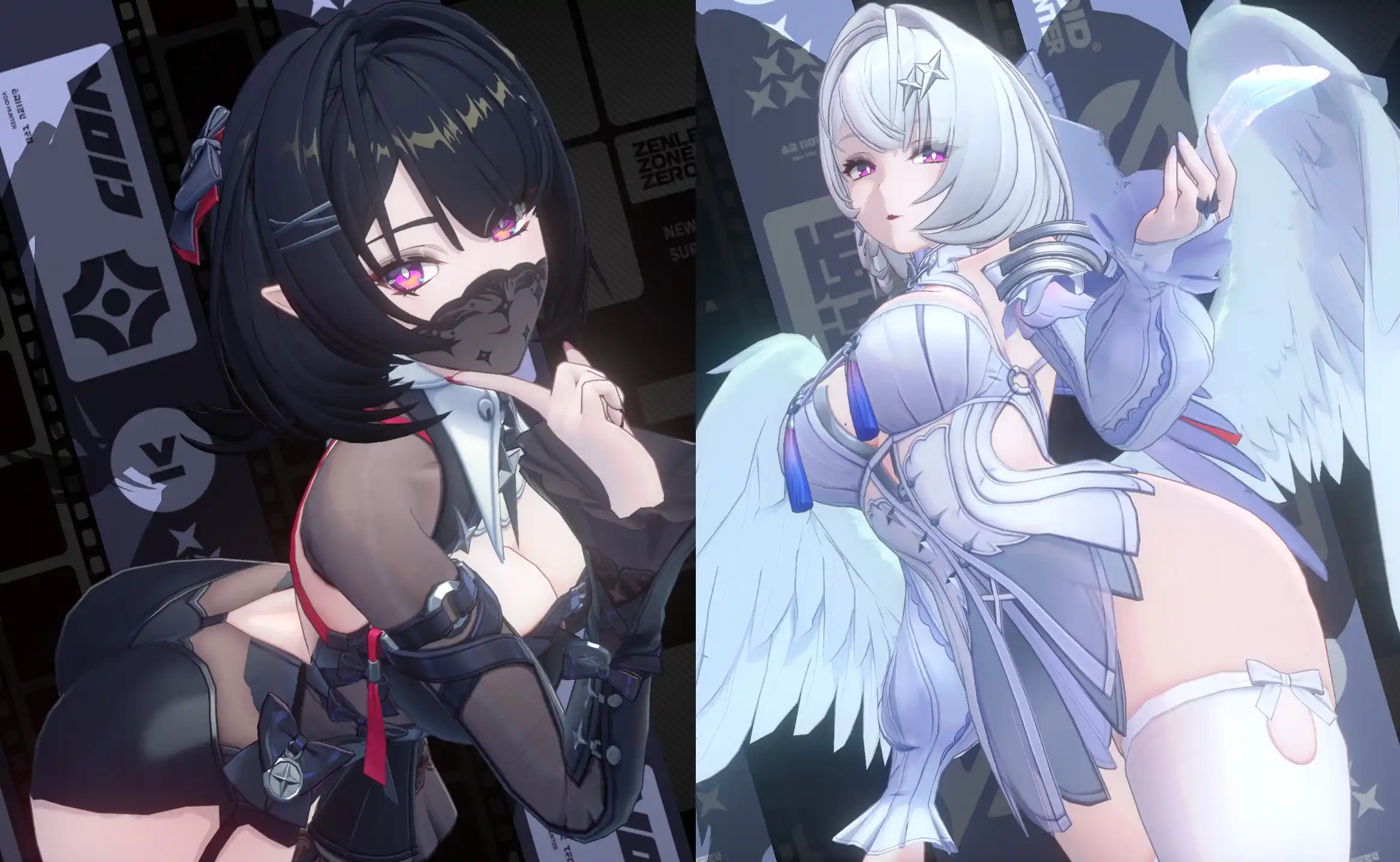レミエール Remielle High Heels (White & Black) mod