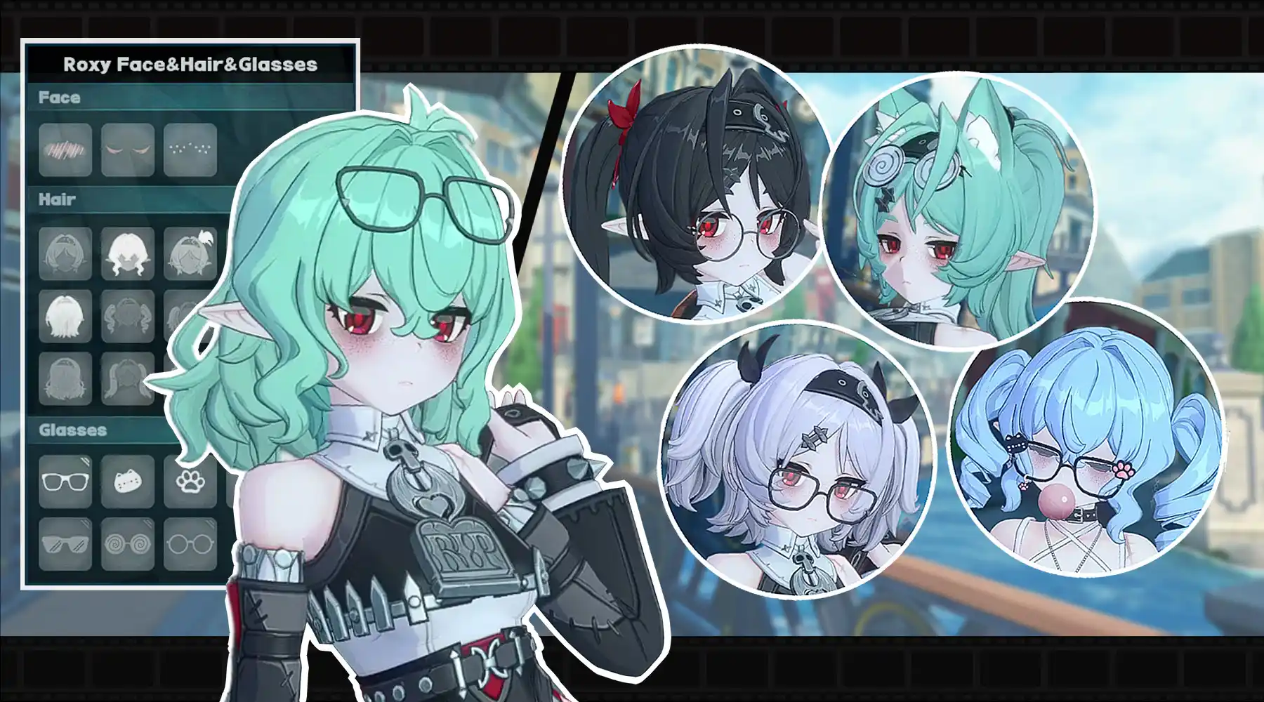 ゼンレスゾーンゼロ Roxy - Face, Hair & Glasses mod